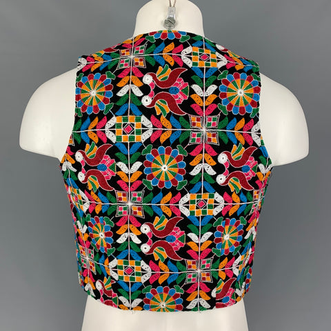 ENGINEERED GARMENTS Size 36 Multi-Color Embroidery Cotton Vest