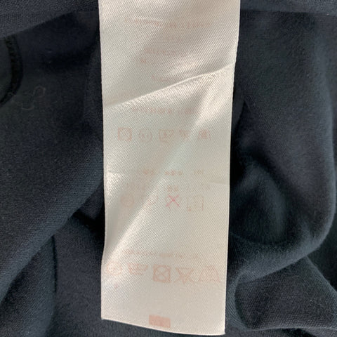 LOUIS VUITTON Size L Grey Solid Cotton Henley T-shirt