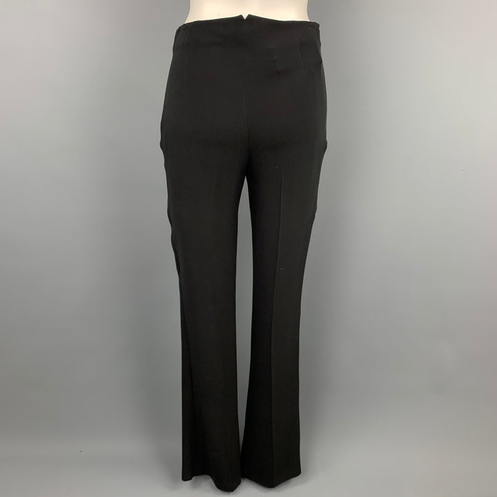 Collection RALPH LAUREN Pantalon habillé en soie noire taille 2