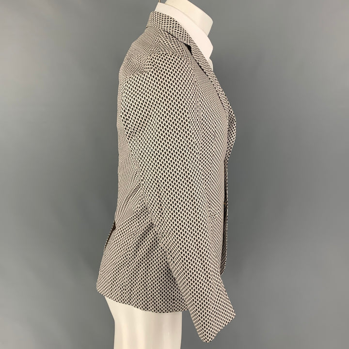 ALEXANDER MCQUEEN Taille 34 Manteau de sport en coton blanc marine rouge crânes