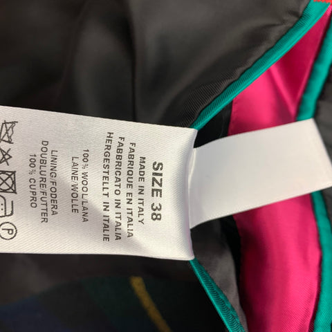 PAUL SMITH Size 38 Green Black Navy Plaid Wool Notch Lapel Suit