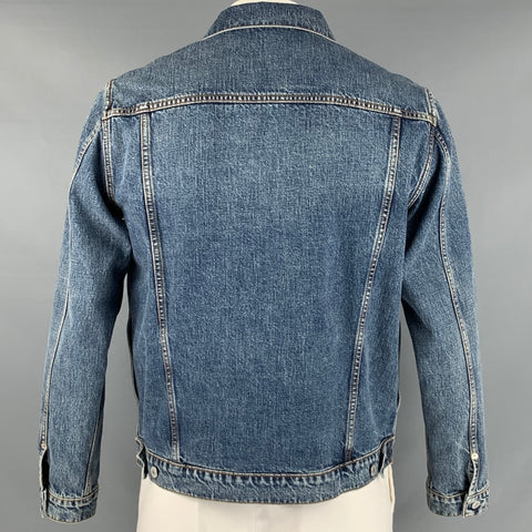 PAYNTER Size L Blue Denim Trucker Jacket
