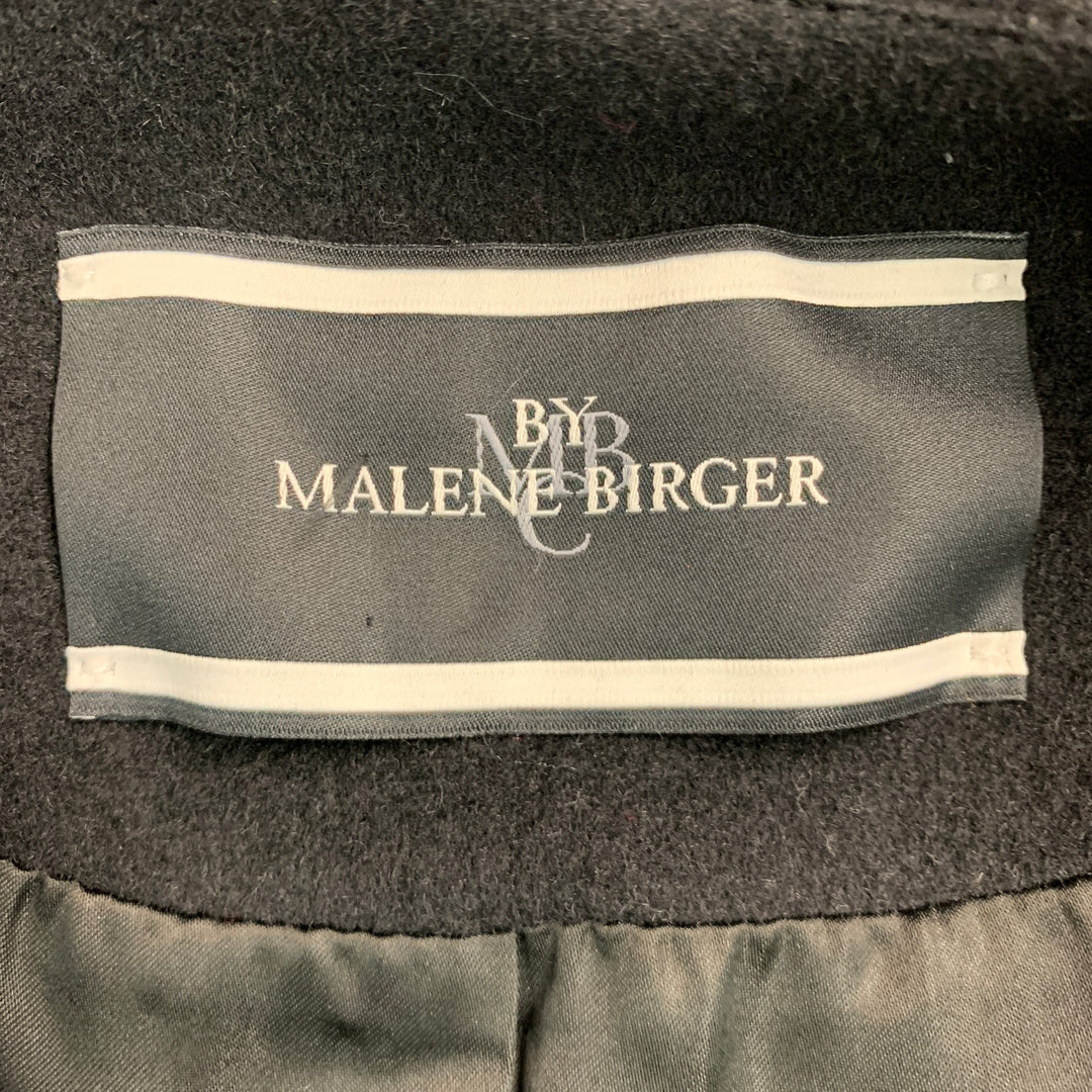 MALENE BIRGER Size 4 Black Wool Cashmere Double Breasted Coat