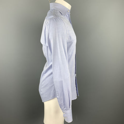 MICHAEL BASTIAN Size S Light Blue Cotton Button Up Long Sleeve Shirt