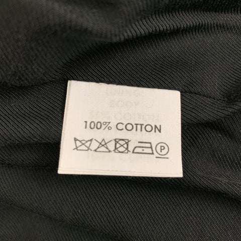 DRIES VAN NOTEN Size 36 Black Stripe Cotton Notch Lapel Sport Coat