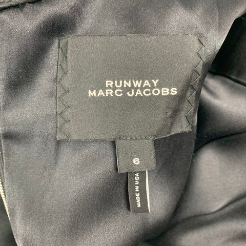 MARC JACOBS RUNWAY Talla 6 Vestido de espalda escotada rosa pálido de seda negra