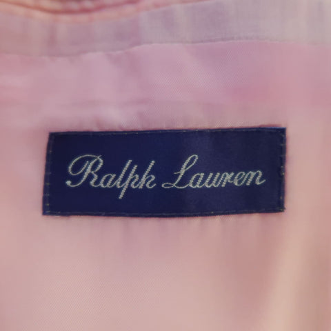 RALPH LAUREN 44 Long Pink Linen Notch Lapel 3 Button Sport Coat