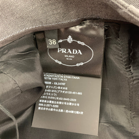 PRADA FW 22 Size 0 Grey Silver Mohair Blend Muslin Midi Skirt