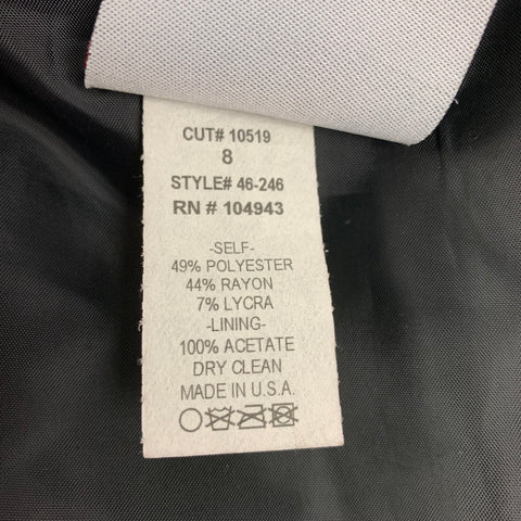VERONIQUE YOUNG Size 8 Black Polyester Blend Ruffled Evening Long Skirt
