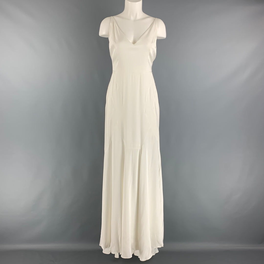 ASOS Size 6 Cream Viscose Spaghetti Straps Long Dress – Sui Generis  Designer Consignment