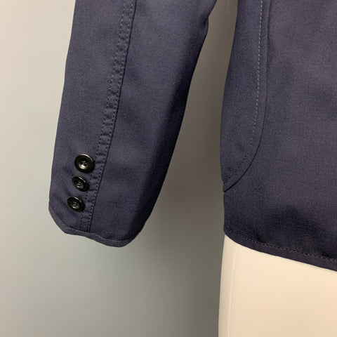 JUNYA WATANABE Size S Navy Wool Notch Lapel Sport Coat