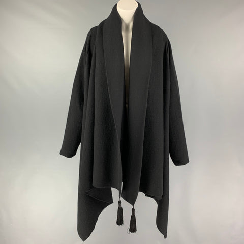 THE ROW One Size Black Cashmere Blend Oversized Cardigan