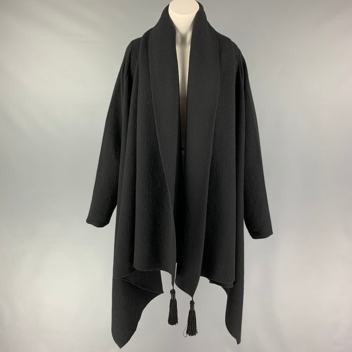 THE ROW One Size Black Cashmere Blend Oversized Cardigan