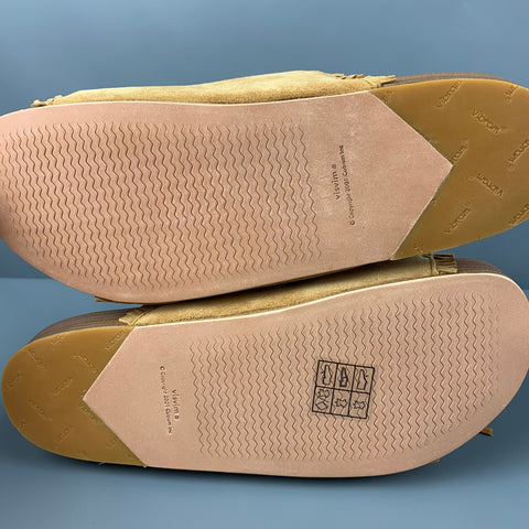 VISVIM Sandalias sin cordones de cuero con flecos color canela talla L