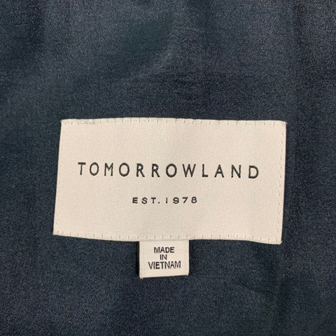 TOMORROWLAND Talla M Abrigo deportivo de poliéster y algodón brillante azul oscuro