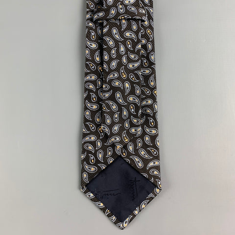 MICKY Black Blue Paisley Silk Tie