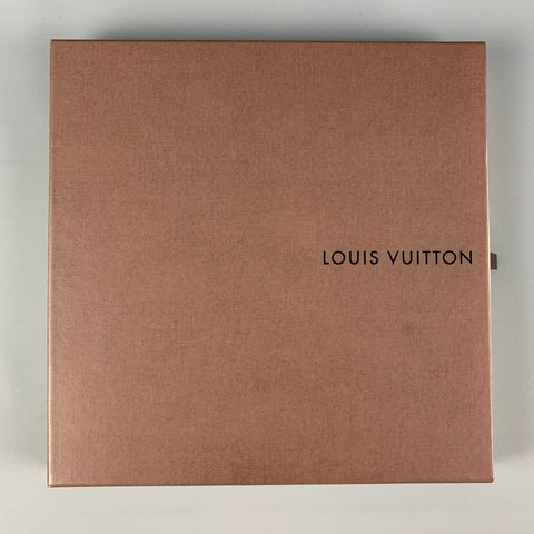 LOUIS VUITTON Black Brown Damier Silk Fringe Scarf