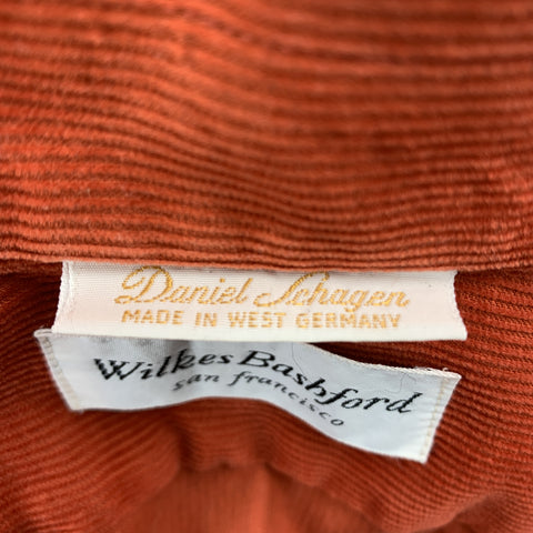 WILKES BASHFORD Camisa de manga larga con charreteras de pana naranja talla L