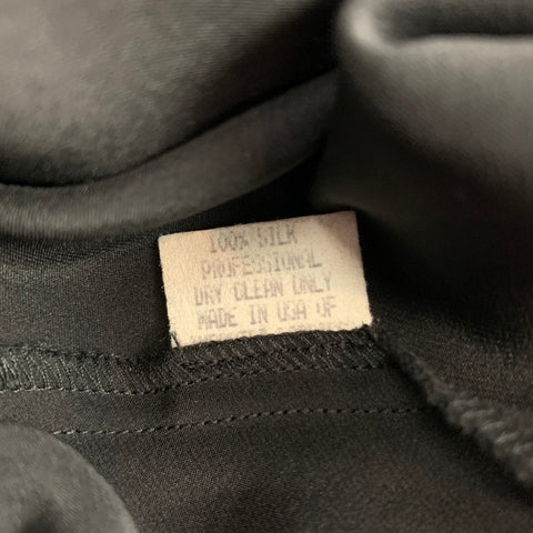 HEIDI WEISEL Size 4 Black Satin Silk Long Dress