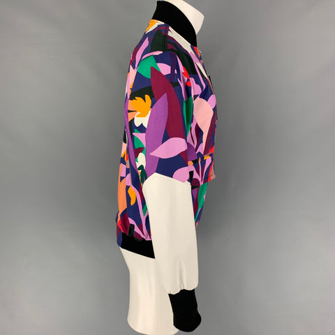 PRABAL GURUNG Size XS Multi-Color Cotton Blend Bomber Jacket