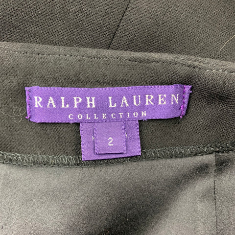RALPH LAUREN Collection Size 2 Black Wool Tulip Skirt