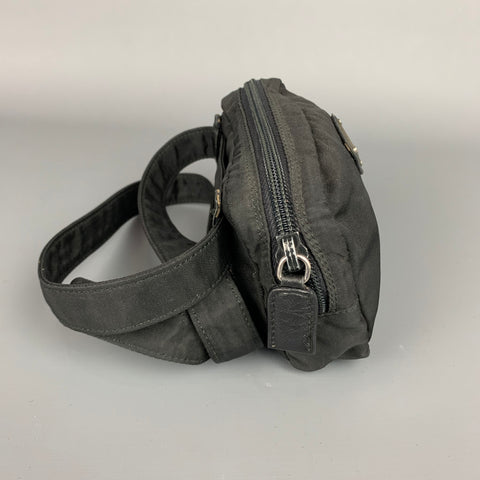 PRADA Size S Black Nylon Belt Handbag