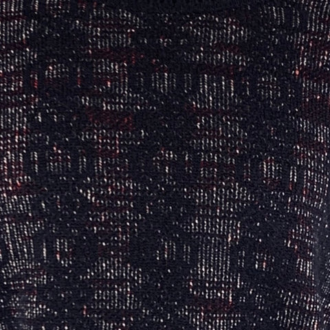 DRIES VAN NOTEN Taille S Marine Rouge Blanc Tricot Laine Mélange Ras du Cou Pull