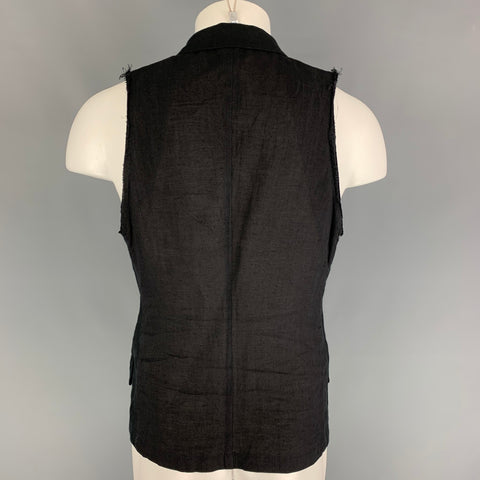 MASAHLKO MARUYAMA Size S Black Peak Lapel Vest