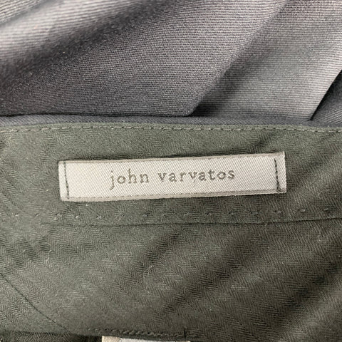JOHN VARVATOS Size 32 Navy Wool Zip Fly Dress Pants