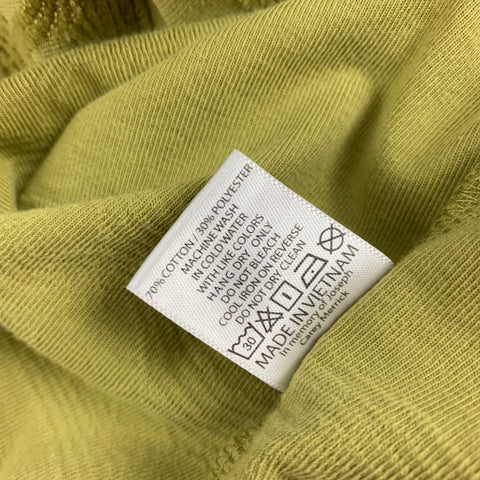 BRAIN DEAD Size M Olive Textured Cotton Polyester Crew-Neck T-shirt