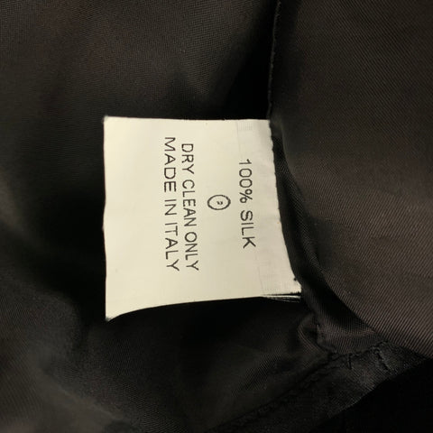 HUSSEIN CHALAYAN Taille M Robe trapèze plissée en soie noire