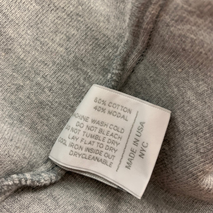 BARNEY'S NEW YORK Size L Grey Cotton Modal Sweatshirt