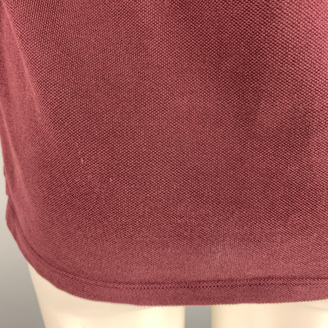 J.LINDEBERG Size M Burgundy Logo Cotton Polo