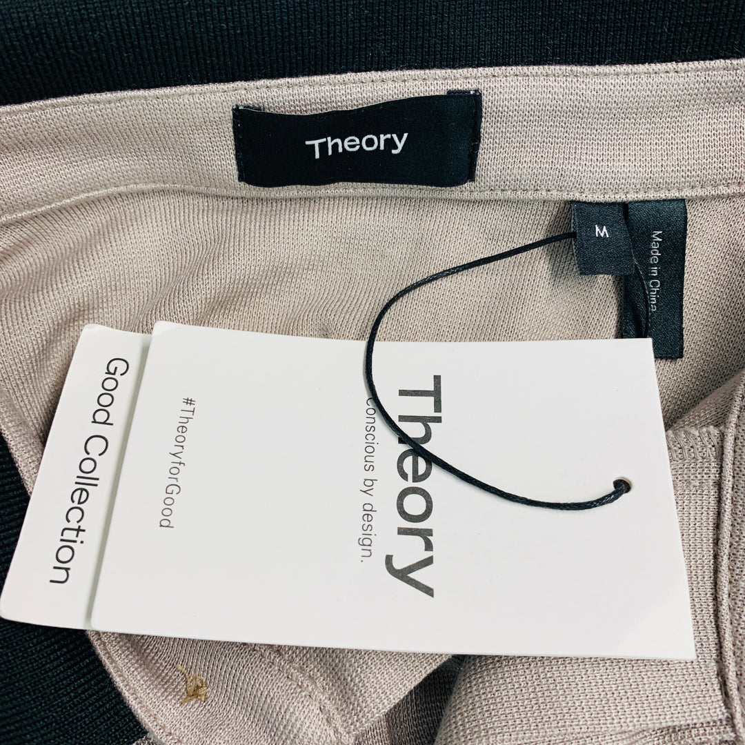 THEORY Size M Grey Black Modal Blend Polo – Sui Generis Designer 