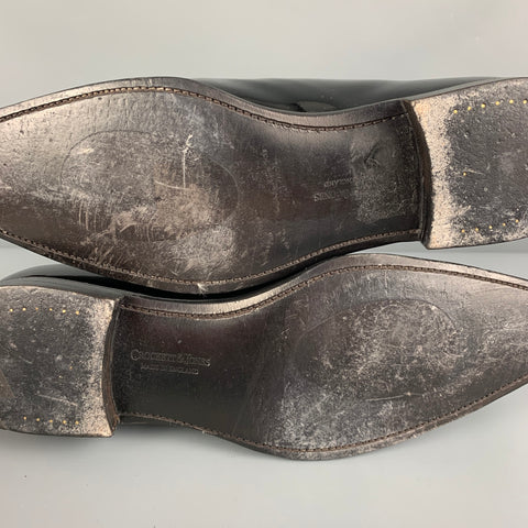CROCKETT & JONES for BARNEYS NEW YORK Size 10 Black Leather Lace Up Loafers