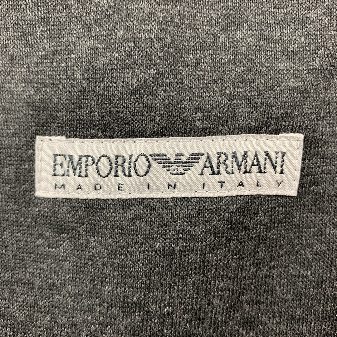 EMPORIO ARMANI Size 40 Black Polyester Zip Up Vest