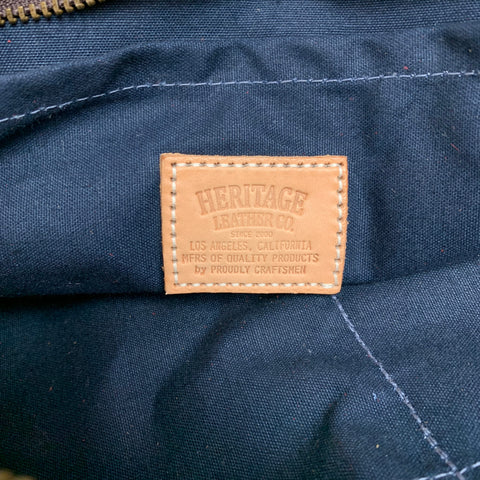 HERITAGE Natural & Tan Canvas Leather Tote Bag