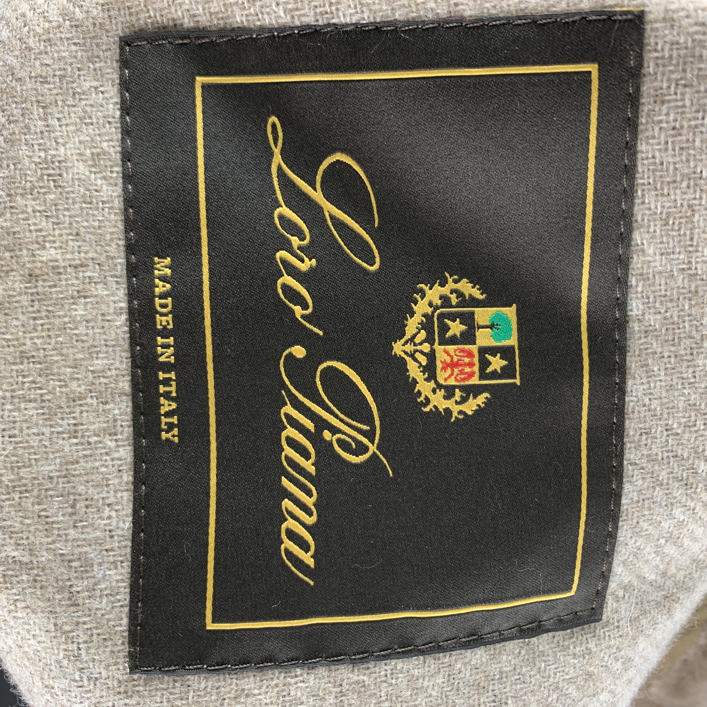 LORO PIANA Size XL Brown Solid Cashmere Lining Zip Up Jacket