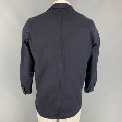 8 by YOOX  Size L Navy Cotton Single Breasted Sport Coat