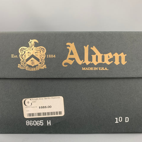 ALDEN x Context Rough Roy Boot Earth Chamois Size 10 Black Textured Leather Crepe Sole Boots