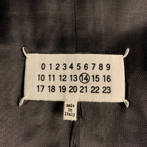 MAISON MARGIELA Sartorial Size 38 Gray Marbled Wool Peak Lapel Double Breasted Sport Coat