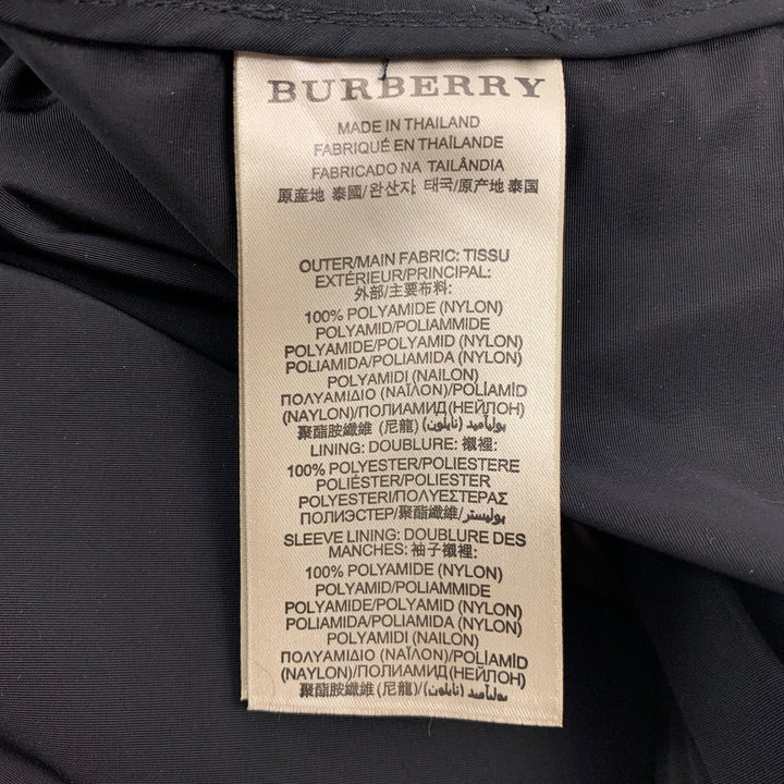 BURBERRY BRIT Size S Black Beige Nylon Trench Coat