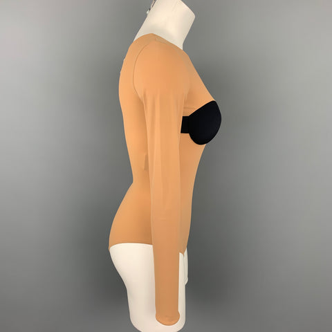 MAISON MARTIN MARGIELA 2007 Taille 6 Body soutien-gorge en nylon nu et noir