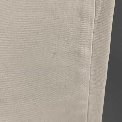 PURPLE BRAND Size 30 White Cotton Lycra Button Fly Jeans