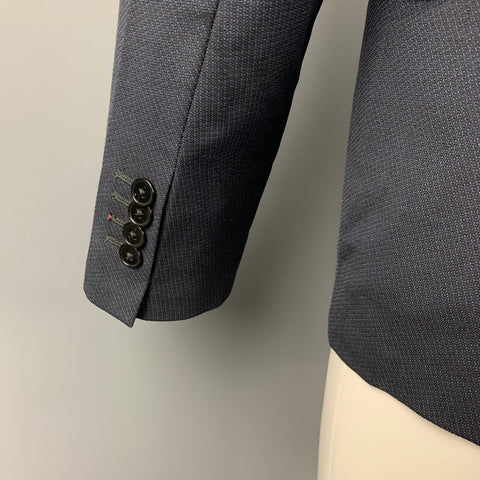 PS by PAUL SMITH Taille 38 Manteau de sport à simple boutonnage en laine vierge bleu marine