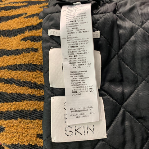 STELLA McCARTNEY Size 38 Black Brown Animal Print Coat