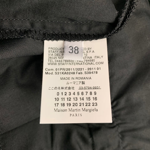 MAISON MARTIN MARGIELA Size 2 Black Viscose Blend Narrow Leg Dress Pants