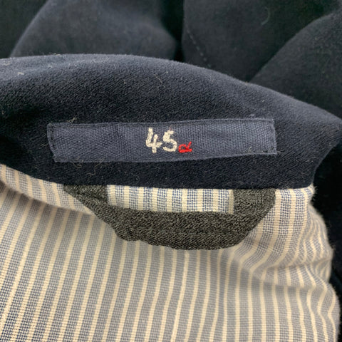 45rpm Size XL Navy Moleskin Cotton Notch Lapel Jacket