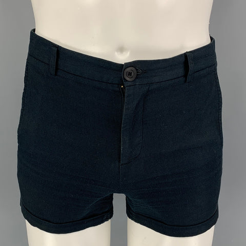 EMPORIO ARMANI Talla 30 Minishorts texturizados azul marino