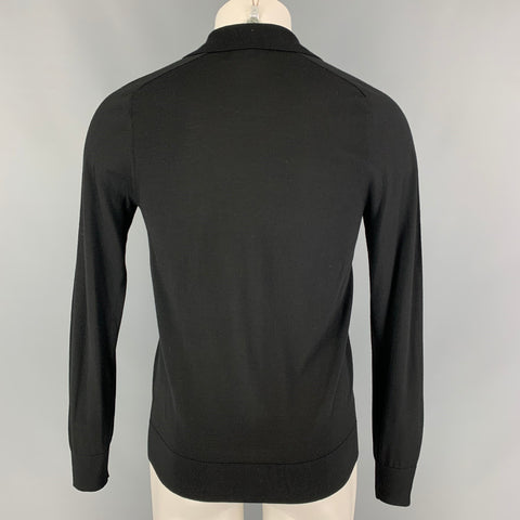 THEORY Size XS Black Wool Long Sleeve Pullover